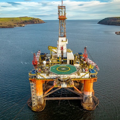oil rig in the north sea